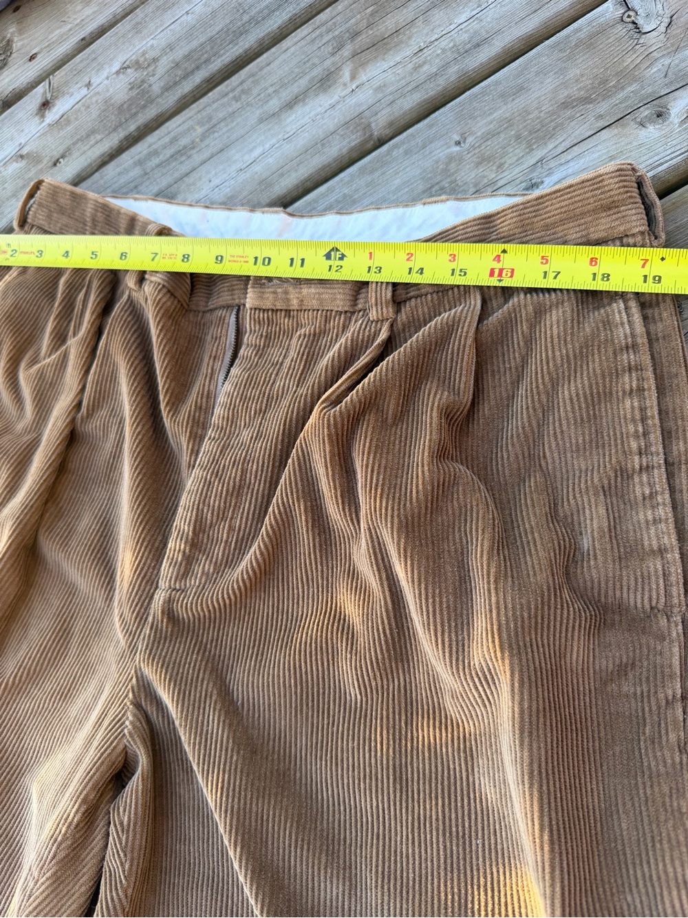 Vintage Brooks Brothers 346 Corduroy Pants Brown W38 L34 - Picture 6 of 11